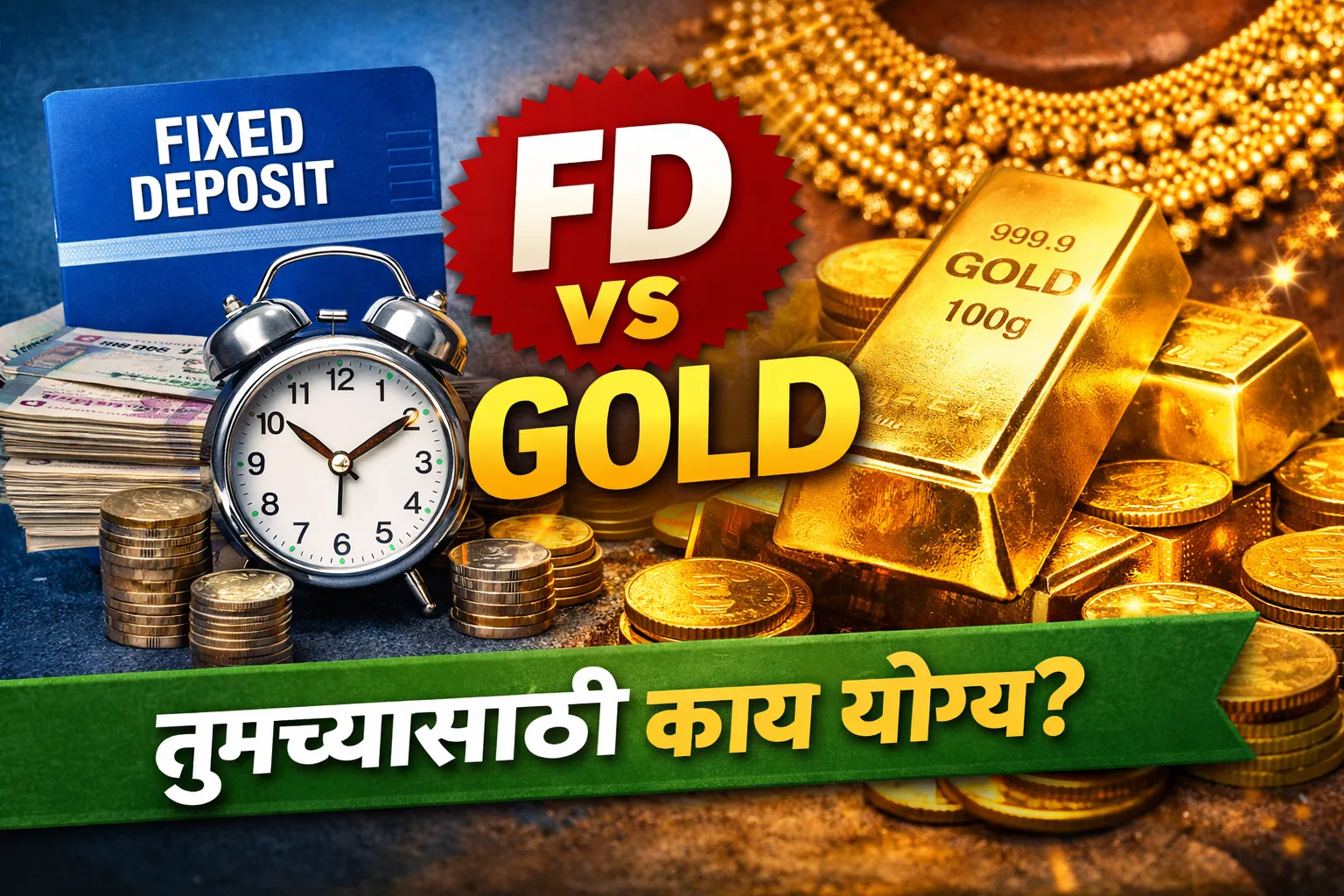 FD vs Gold in Marathi
